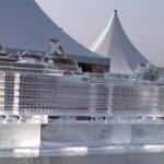 Xl4m Ice Sculpture set up for the launch of a cruise liner for Celebrity Cruises - Ice Carving - Ice Sclupture | Ice Agency