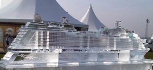 Xl4m Ice Sculpture set up for the launch of a cruise liner for Celebrity Cruises - Ice Carving - Ice Sclupture | Ice Agency