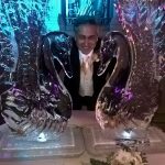 Twin Swans Vodka Ice Luge Ice Sculpture At Grosvenor Hotel Wedding Reception