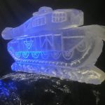 Challenger Tank Ice Sculpture Vodka Luge for Military Ball