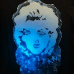 Marilyn Monroe Face Ice Sculpture Vodka Ice Luge