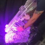 Glacier Ice - Ice Box - Funky Ice - Ice Creations - Peaky Blinders Tommy Gun Luge - Thompson Machine Gun - Tommy Gun - Peaky Blinders - Tommy Gun Vodka Luge - Tommy Gun Ice Sculpture - Glacial Ice - Ice Box - Vodka Luge - Vodka Ice Luge - Ice Luge - Ice Sculpture  - Party Ice Luge - Ice Carving  - Ice Carving Sculpture | Ice Agency