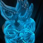 Masquerade Ball Ice Sculpture Vodka Ice Luge