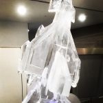 Typhoon fighter jet plane Ice Sculpture Vodka Luge