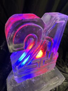 21 number vodka ice luge for 21st birthday