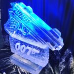 007 Ice Sculpture Vodka Ice Luge James Bond themed party ice carving in London