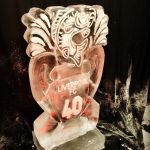 Fish 40th Birthday Ice Sculpture Vodka Ice Luge for Ali Hamidi Monster Carp and Liverpool FC Ice Luge