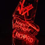 Virgin Richard Branson Ice Sculpture Vodka Ice Luge for Virgin Event