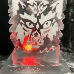 Wolf Head Vodka Ice Luge Ice Sculpture