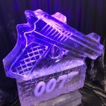 007 Gun Ice Sculpture ; 007 Vodka Ice Luge ; No Time To Die Party