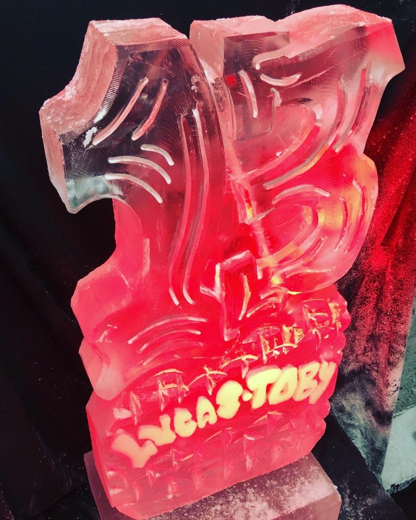 13th Birthday Barmitzvah Ice Sculpture Vodka Ice Luge