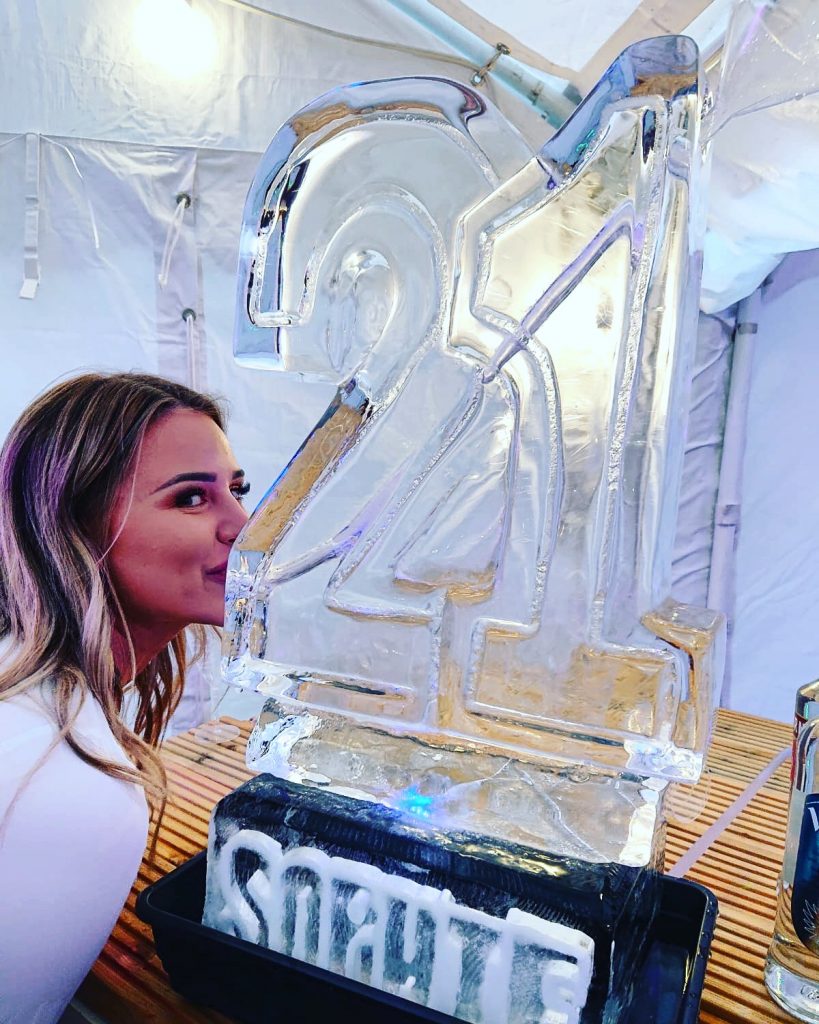21st Birthday Party Ice Sculpture Vodka Ice Luge