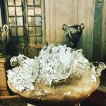 Gucci Bloom Campaign photo shoot ice sculptures and ice carvings with Dakota Johnson for David White Set Design and Big Sky Studios