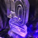 40 And Name Ice Sculpture Vodka Ice Luge for Lucy Birthday
