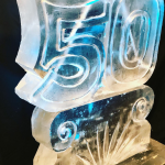 Large 50 Ice Sculpture Vodka Ice Luge for 50th Birthday in Guildford
