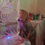 60 Ice Sculpture Vodka Ice Luge In Use at Sutton Party