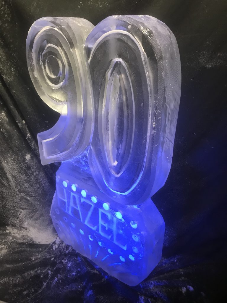 90th Anniversary Ice Sculpture Vodka Ice Luge