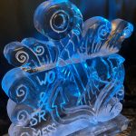 Anchor Naval theme Ice Sculpture Vodka Luge for Royal Navy in Portsmouth Naval Base