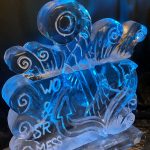 Anchor Naval theme Ice Sculpture Vodka Luge for Royal Navy in Portsmouth Naval Base