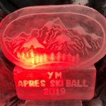 Apres Ski Themed Vodka Ice Luge Ice Sculpture For Royal Automobile Club Christmas Party