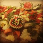 Carved Fruit Display for Wedding Buffet