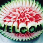 Thai Fruit Carving Watermelon for Wedding Buffet Display