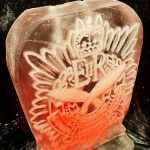 Royal Gurkha Logistics Regiment Cap Badge Ice Sculpture Vodka Luge