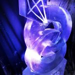 Entwined Wedding Rings Vodka Ice Luge Ice Sculpture For Surrey Wedding Reception