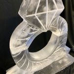 Large Wedding Ring Vodka Ice Luge Ice Sculpture