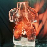 Female Torso Ice Sculpture Vodka Ice Luge