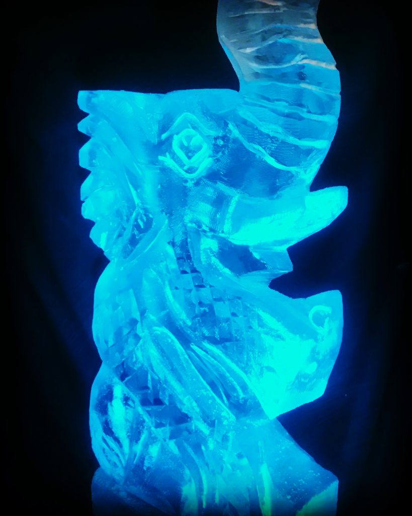 Elephant Ice Sculpture Vodka Ice Luge for Bollywood Party