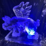 Flying Pig Ice Sculpture Vodka Ice Luge