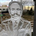 Soccer Am Live Ice Carving of Gareth Southgate for Sky Sports