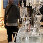 Gucci Bloom Campaign photo shoot ice sculptures and ice carvings for David White Set Design and Big Sky Studios