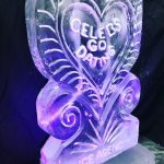 Heart Ice Sculpture Vodka Ice Luge for Celebs Go Dating Party