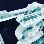 Challenger Tank Ice Sculpture Vodka Luge for military wedding