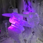 Helicopter Ice Sculpture / Merlin Helicopter Ice Sculpture Vodka Luge for Royal Air Force