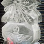 Parachute Regiment Snowflake Ice Sculpture Vodka Luge at Aldershot Christmas party