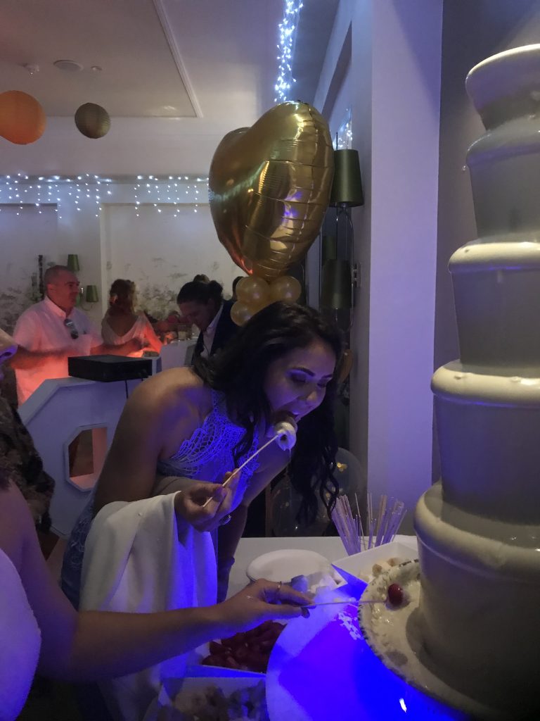 Bournemouth Wedding White Chocolate Fountain