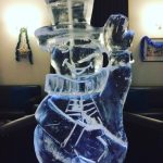 Snowman Vodka Ice Luge Ice Sculpture at Tunbridge Wells Christmas Party