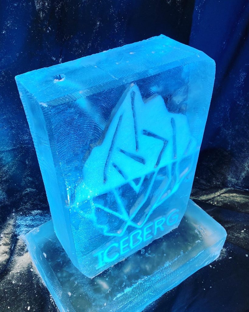 Iceberg Ice Sculpture Vodka Ice Luge for Thorney Island Barracks Party