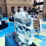 UK Fisheries Kirkella Ice Sculpture Vodka Luge Ice Carving at Greenwich Museum for RMG events