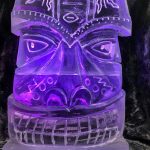 Kontiki Mask Ice Sculpture Vodka Ice Luge for Tidworth Party
