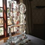 Wedding Love Vodka Ice Luge Ice Sculpture At Pennyhill Park Hotel Wedding