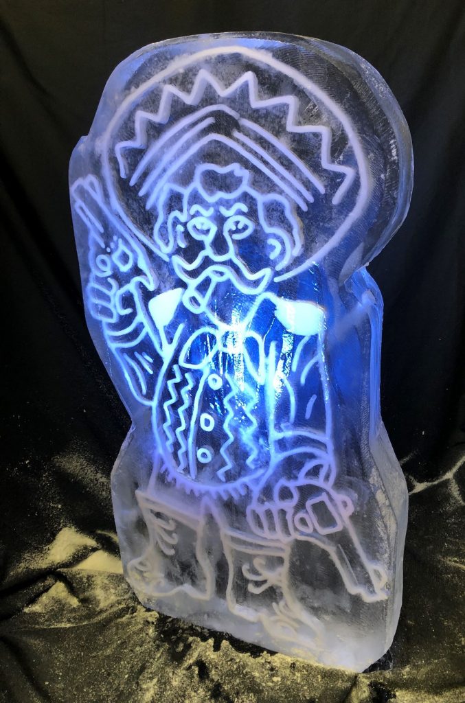 Mexican Ice Sculpture Vodka Ice Luge in West London Party