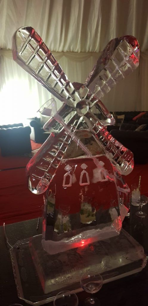 Moulin Rouge Theme Ice Sculpture Vodka Ice Luge