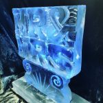 Mr & Mrs Vodka Ice Luge Ice Sculpture for Essex Wedding