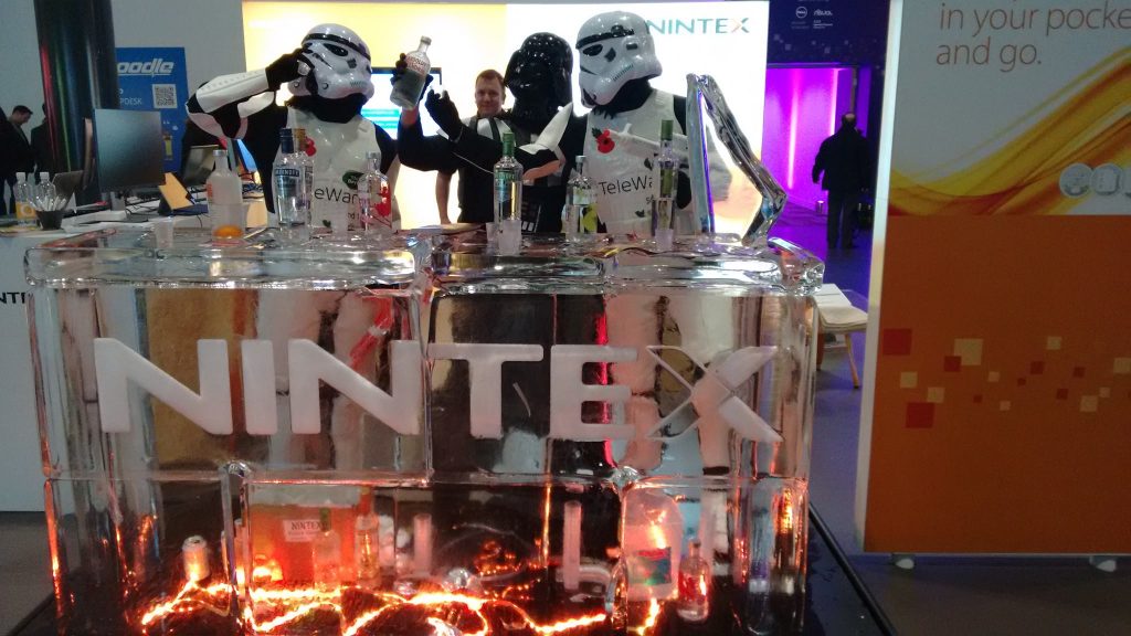 NIntex Ice Sculpture Ice Bar at Excel London