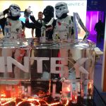 NIntex Ice Sculpture Ice Bar at Excel London