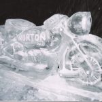 Norton Motorbike Ice Sculpture Vodka Ice Luge